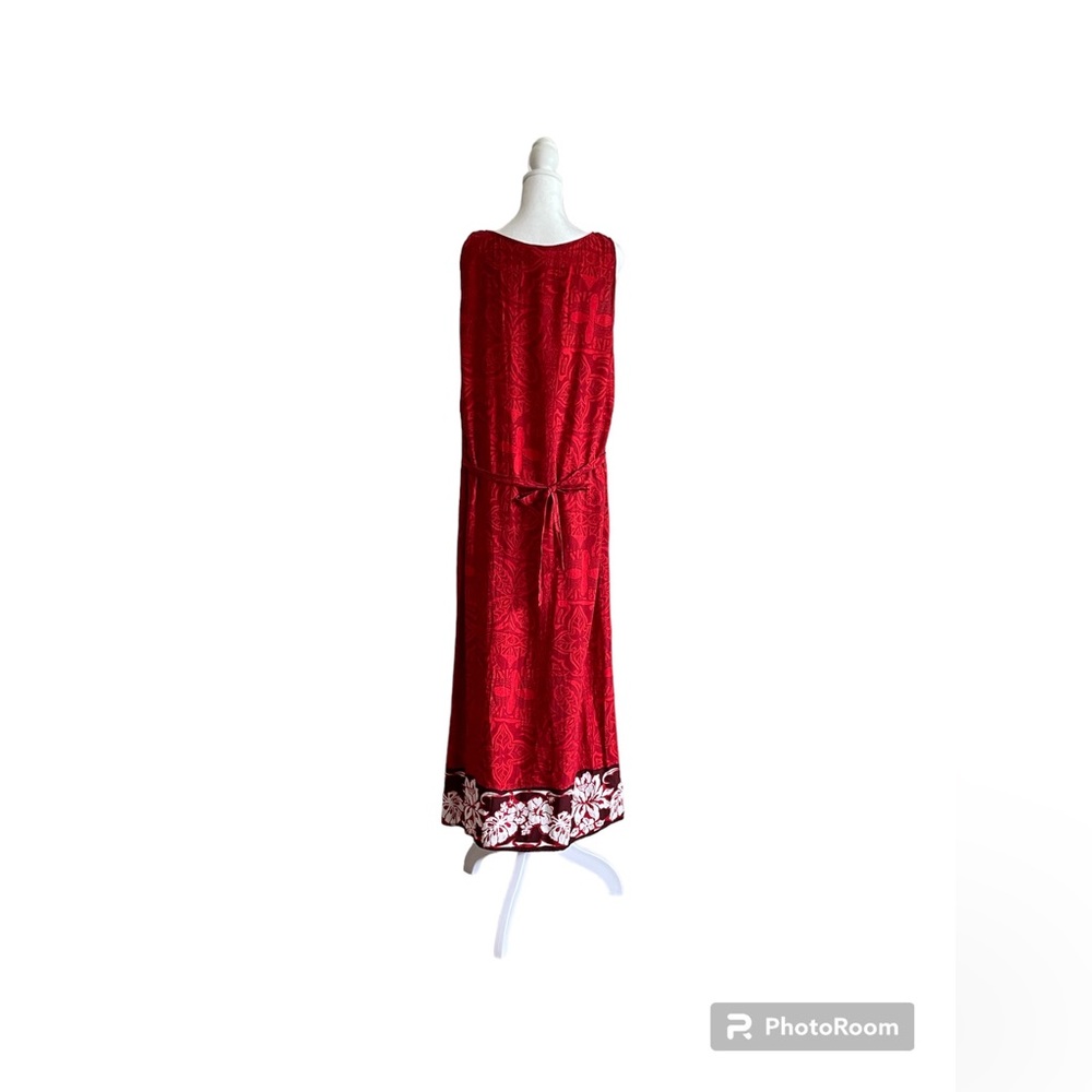 Tropical Maxi Dress, Size 14, Rayon - Picture 2 of 6